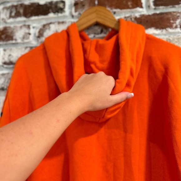 H&M Divided Austin Texas Hoodie Pullover‎ Motif Graphic Print Orange M Edgy - Picture 5 of 15